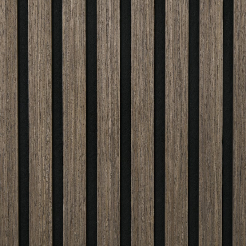 HOMCOM 4 Pack 3D Faux Wood Wall Panels, 24" x 24" Sound Absorbing Acoustic Panels, Wood Slat Wall Panels for Interior Wall Decor