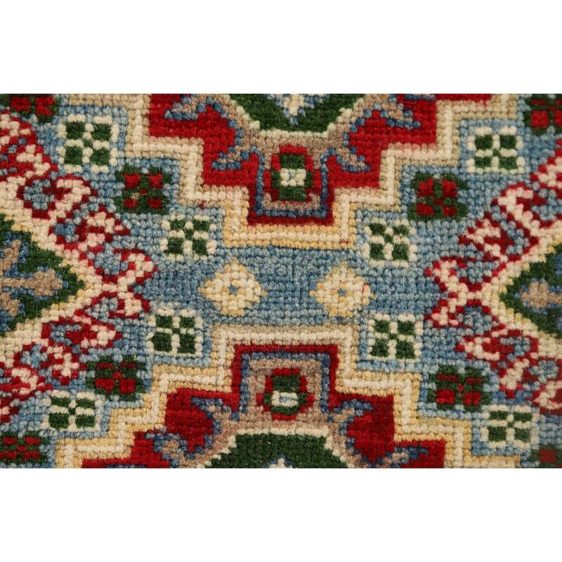 Light Blue Kazak Oriental Accent Rug Hand-Knotted Wool Carpet - 2'1" x 3'0"