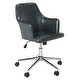 preview thumbnail 5 of 7, Carbon Loft Earl Dark Grey/ Chrome Swivel Office Chair - 21.5" x 22.8" x 35"