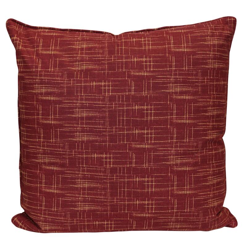 StyleCraft Weave Textured Pillow - 24" x 24" - Brick Red