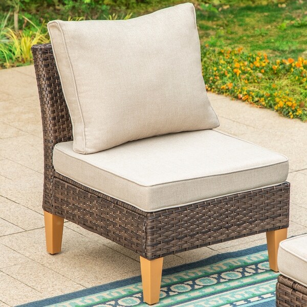 Half moon wicker chair discount