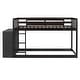 preview thumbnail 13 of 14, Luxury Twin over Twin Bunk Bed with 4 Drawers, 3 Shelves and Built-in Ladder for Maximized Space, Espresso