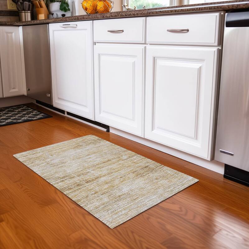 Machine Washable Indoor/ Outdoor Chantille Solid Ombre Rug