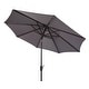 preview thumbnail 4 of 4, SAFAVIEH UV Resistant Ortega 9 ft. Auto Tilt Crank Taupe Umbrella, Base Not Included