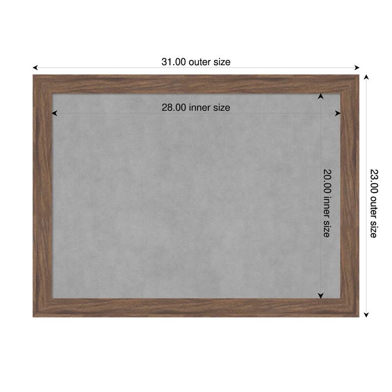 Amanti Art Pia Medium Brown Narrow Framed - 31 x 23 in