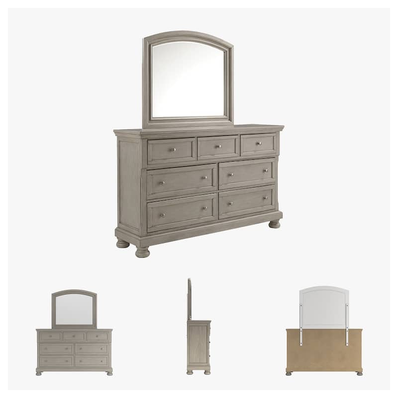 Signature Design by Ashley Lettner Light Gray Dresser and Mirror
