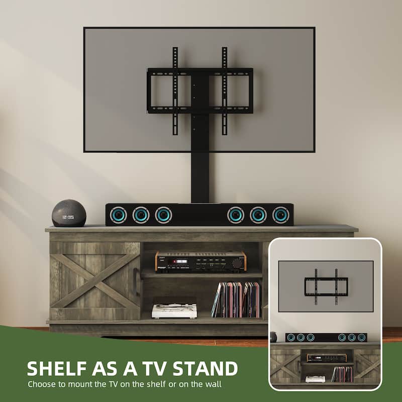 Moasis Farmhouse TV Stand Media Consolewith Adjustable Mount for TVs up to 70"