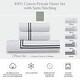 preview thumbnail 7 of 18, 100% Cotton Percale 3 Piece Duvet Set with Satin Stitching