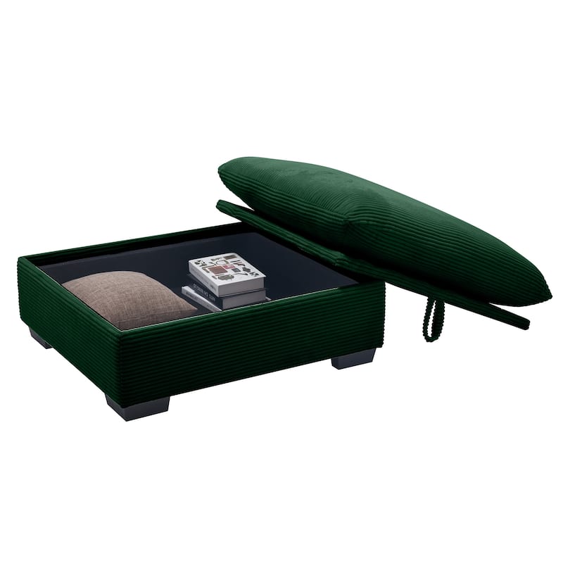 Corduroy Fabric Ottomans Footrest to Combine with 2 Seater Sofa, 3 Seater Sofa and 4 Seater Sofa, Corduroy