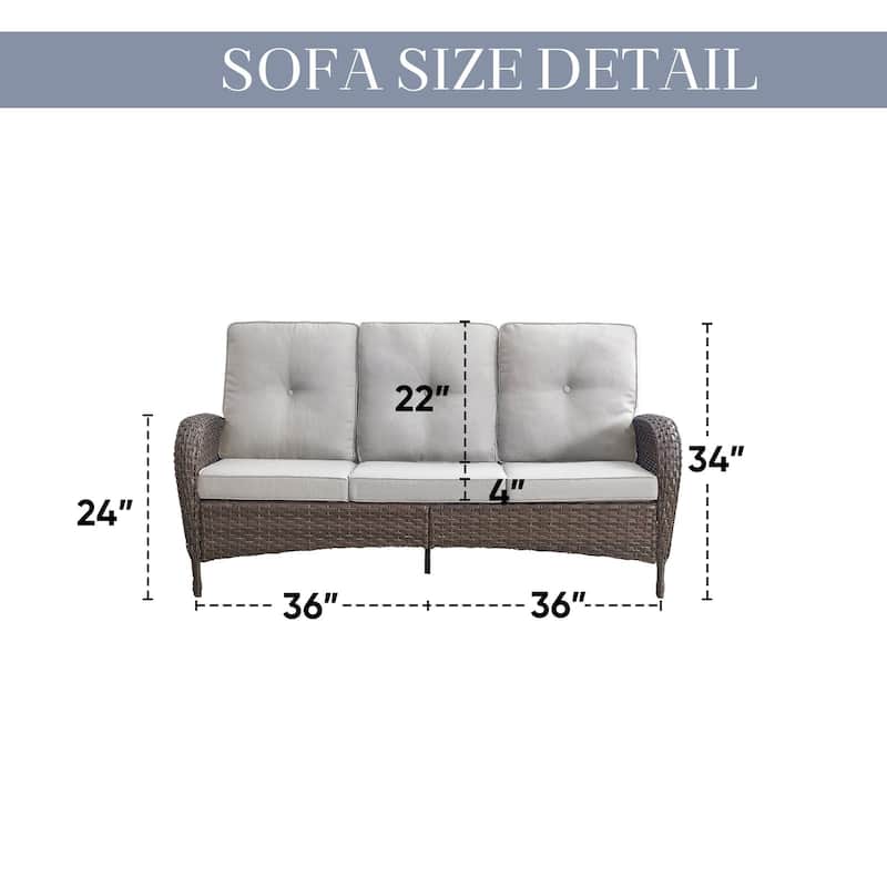 Outdoor Swivel Rocker Chairs with Sofa Table