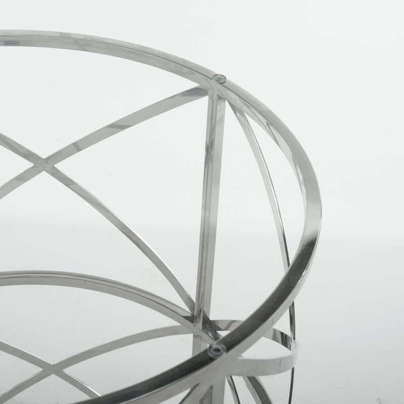 SAFAVIEH Couture Ren 54-inch Glass Top Dining Table - 54"W x 54"D x 30"H