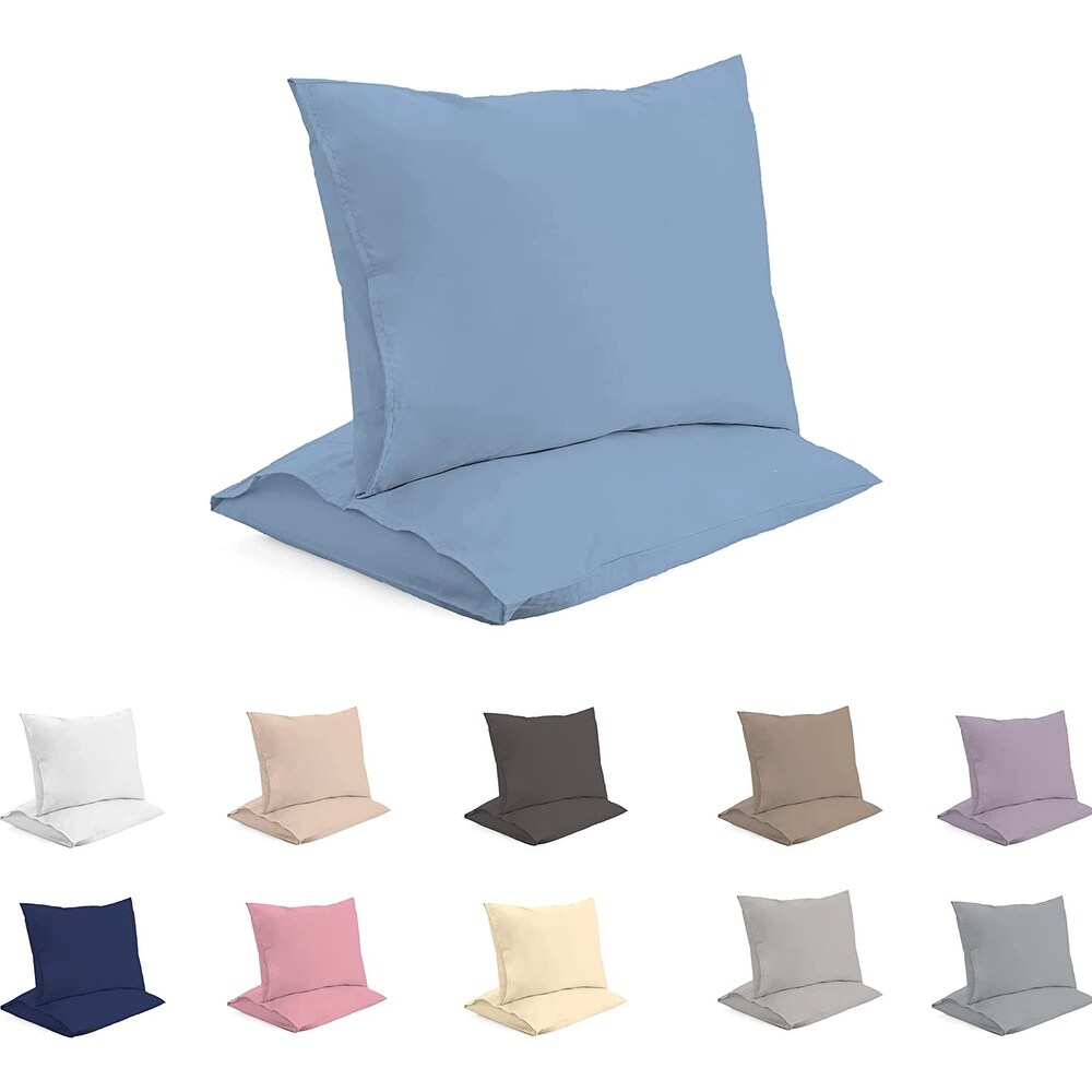 1 new white premium pillow cases standard/queen 20x32 american made series T250 
