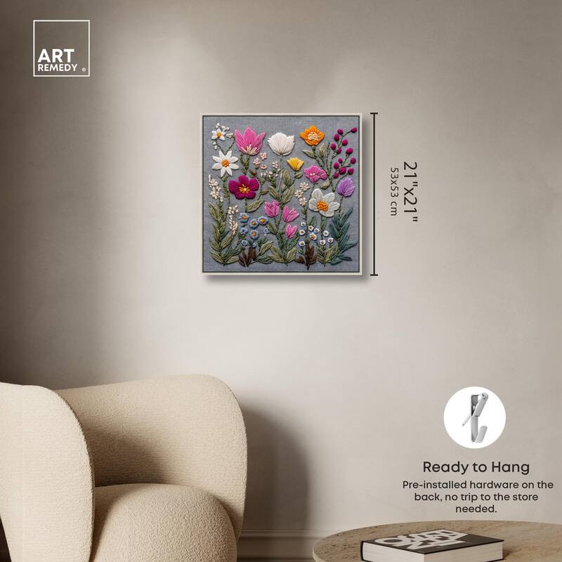 Fabric Flora Canvas by Art Remedy