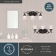 preview thumbnail 4 of 9, Avenant 3-Light 23 in. W Venetian Bronze Bathroom Vanity Lighting Fixture, Etched White Glass Shade, Dimmable Reversible Wall Lt
