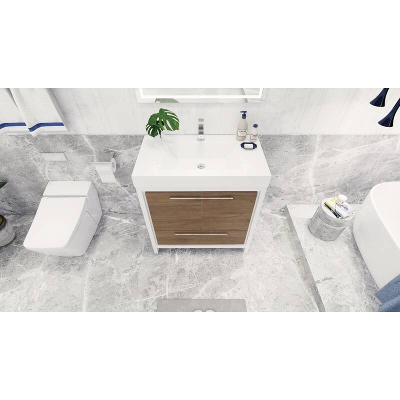 Dove 36'' Freestanding Vanity with Reinforced Acrylic Sink