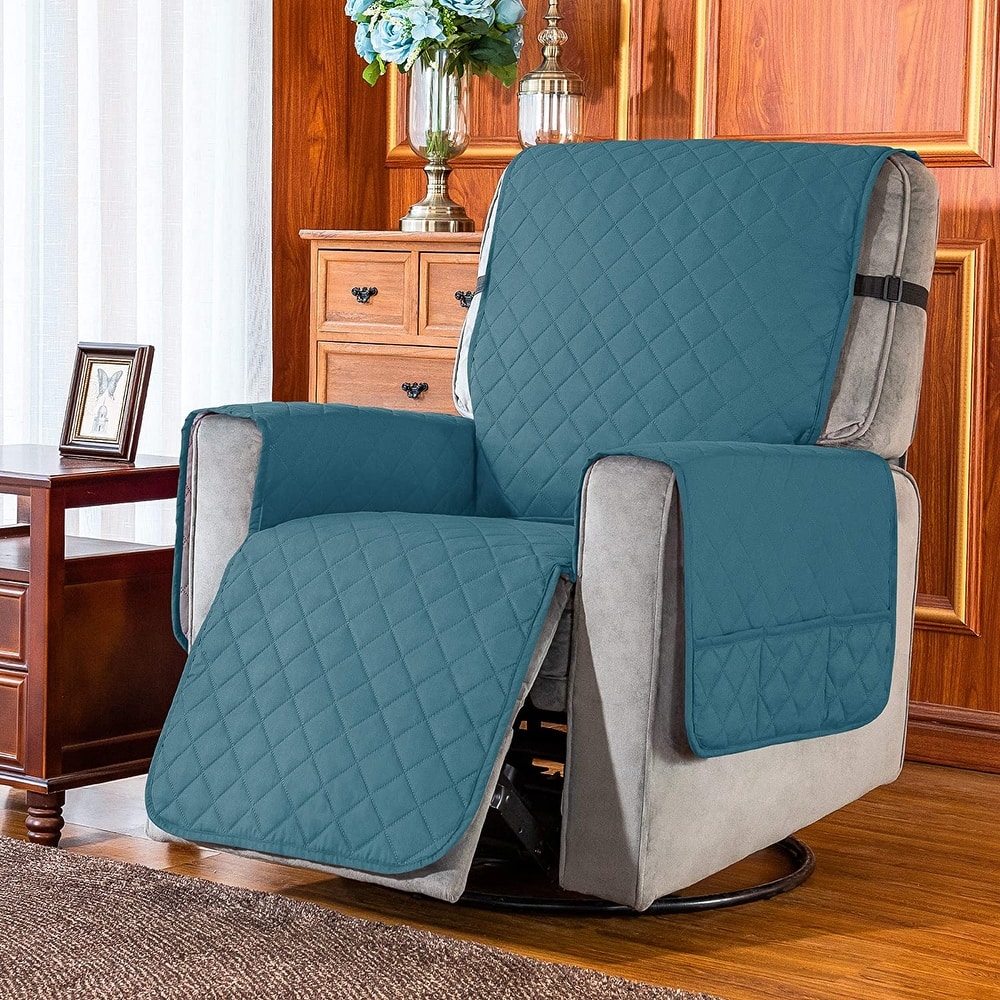 Subrtex Reversible Recliner Sofa Slipcover With Pockets