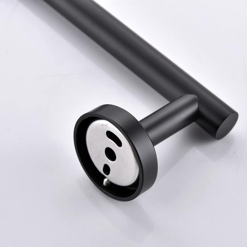 8-Pieces Matte Black Bathroom Accessories Set, Stainless Steel Bathroom Hardware Set, Bath Towel Bar Set