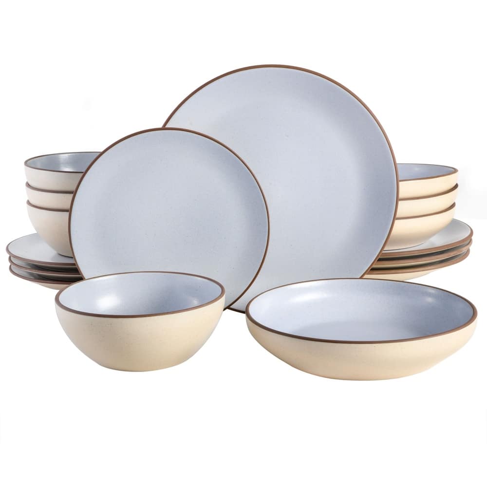 Gibson Elite Contempo Classic 16-Piece Double Bowl Dinnerware Set