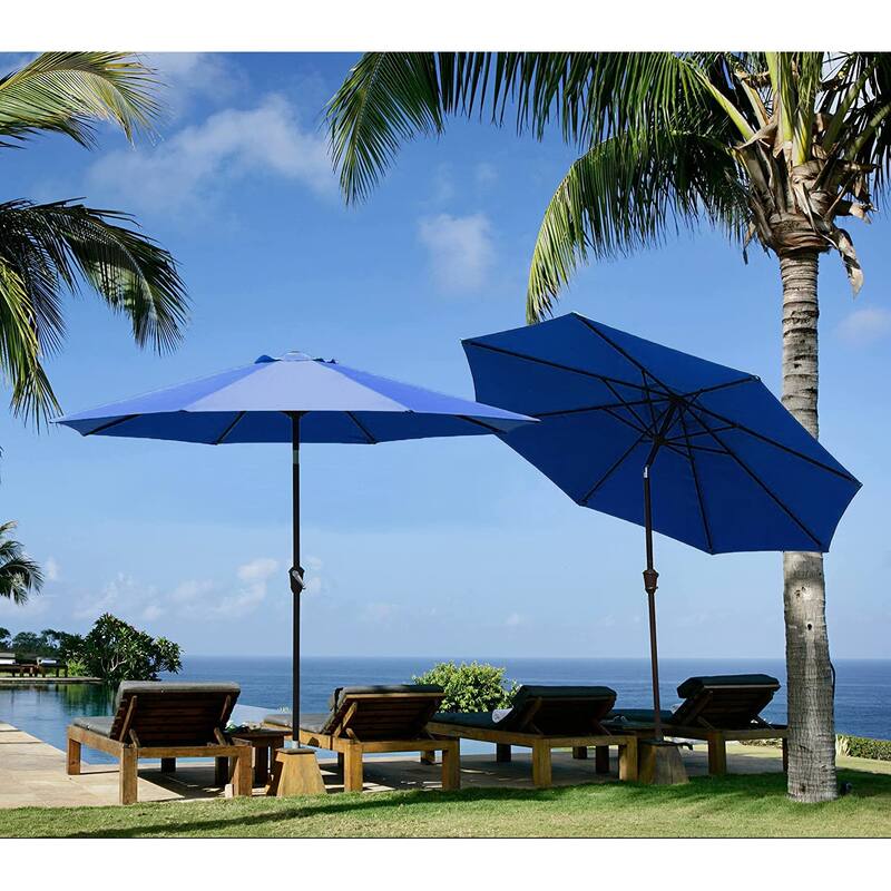 9FT Outdoor Market Patio Umbrella with Push Button Tilt and Crank,Table Umbrella,Swimming Pool Umbrella
