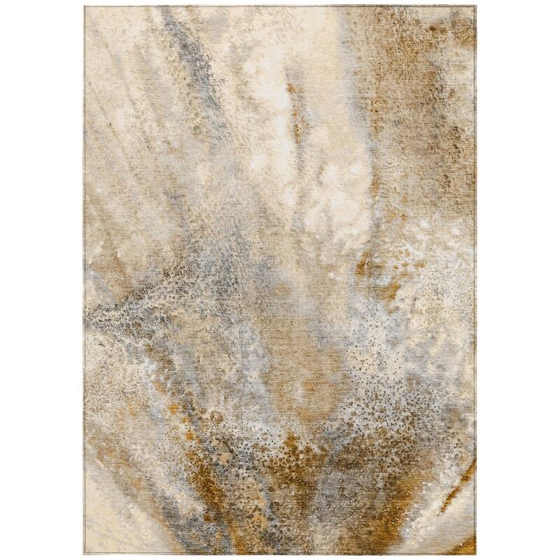 Varo Artistic Abstract Weather Resistant Current & Stylish Outdoor Rug
