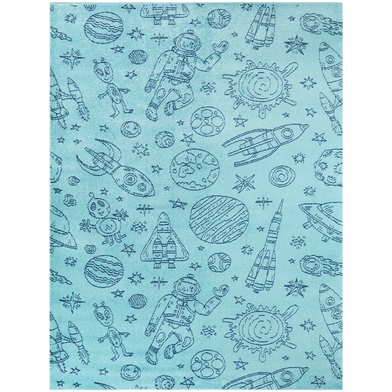 Taylor & Olive Space Rockets Kids Area Rug