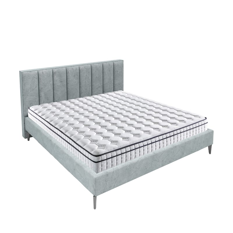 Assembled in USA - 12" Diamond Hybrid Mattress Pocket Coil and Cool Gel Memory Foam