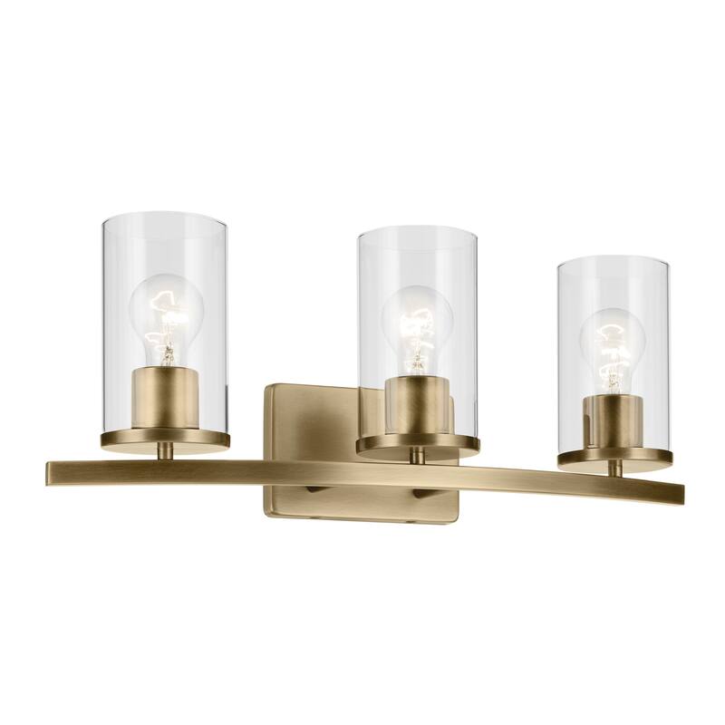 Kichler Lighting Crosby Bathroom Vanity Light with Clear Glass