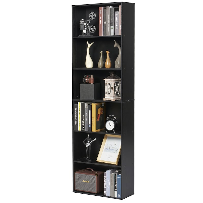 Bookcase and Bookshelf, Floor Standing 6-Story High Bookshelf