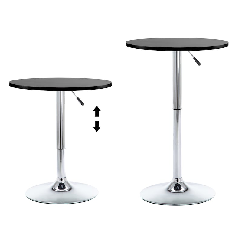 360 Swivel Round Pub Table Height Adjustable Bar Table 25-35 inches - N/A