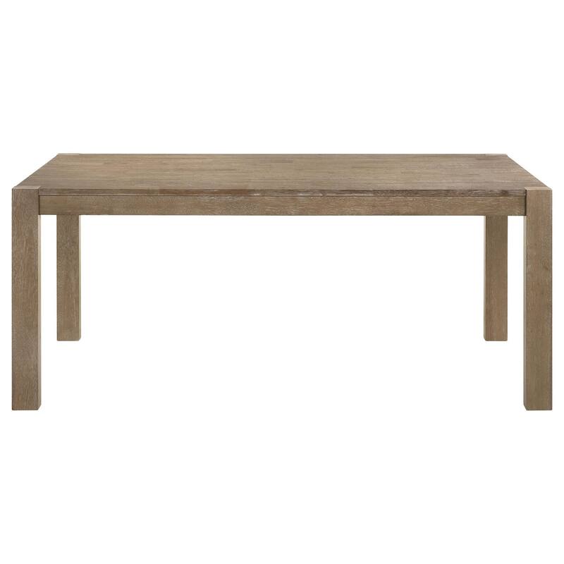 Scott Dining Table, Recessed Apron, Rectangular Brown Hardwood 71 Inch