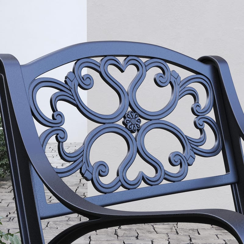 Sanibel Black Aluminum 7 Piece Outdoor Dining Set - 72" x 29" x 42"