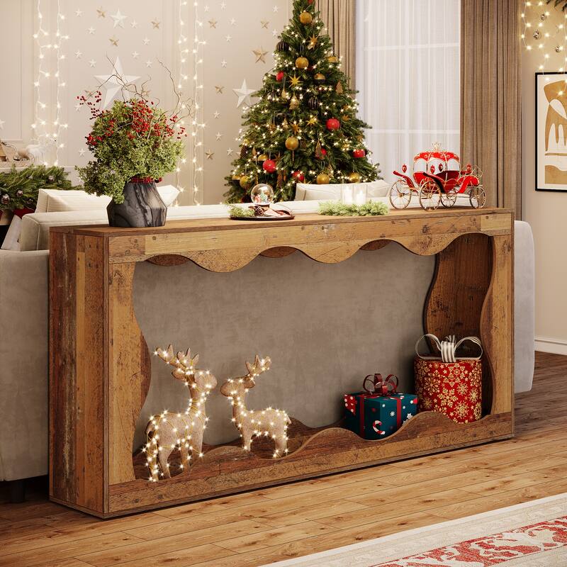 63-inch Rectangular Sofa Console Hallway Entrance Table for Entryway