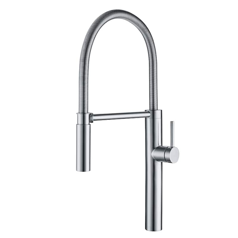 Franke PES-SP Pescara 1.75 GPM Single Hole Pre-Rinse Kitchen Faucet - Stainless Steel 304 - Stainless Steel 304