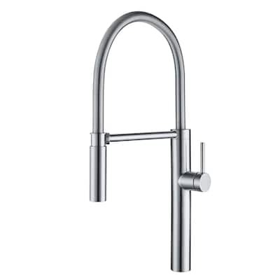Franke PES-SP Pescara 1.75 GPM Single Hole Pre-Rinse Kitchen Faucet - Stainless Steel 304
