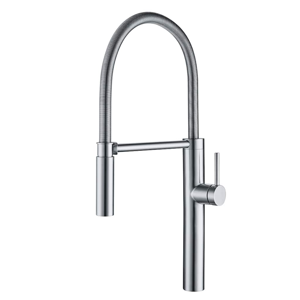 Franke PES-SP Pescara 1.75 GPM Single Hole Pre-Rinse Kitchen Faucet - Stainless Steel 304