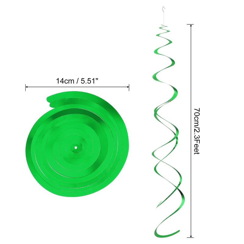 30 Pcs Gold Party Hanging Double Strip with Hang Tag String,Hook - Green
