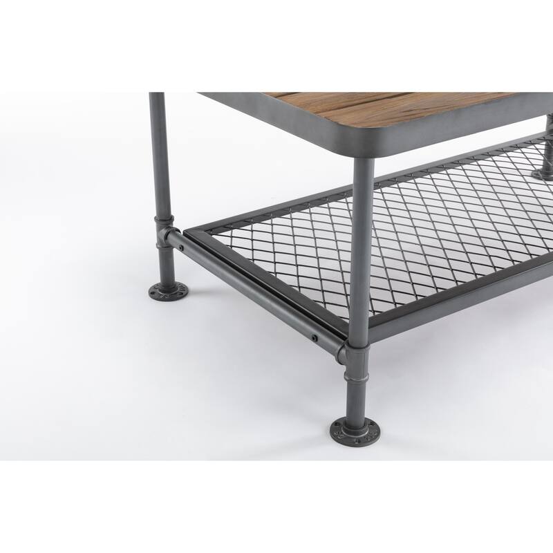 Boraam Newport Grey and Natural Coffee Table