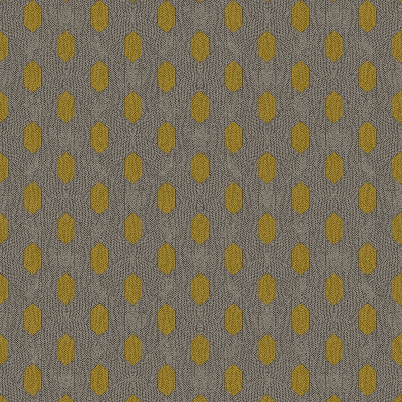 Galerie Wallcoverings Absolutely Chic Art Deco Style Geometric Motif Vinyl on Non-woven Wallpaper Roll - 33 feet x 21 inches - Yellow