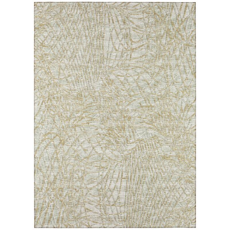 Indoor/Outdoor Rylee Abstract Washable Rug - 5' x 7'6" - Sage