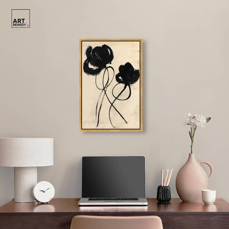 Florals in the Minimal II Canvas by Art Remedy