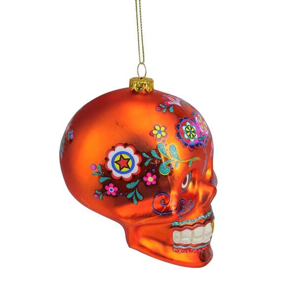 Shop 4 Orange Day Of The Dead Glitter Embellished Skull Halloween