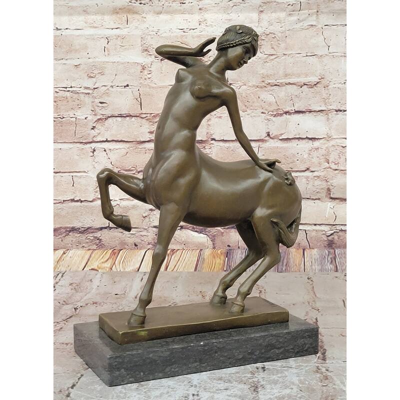 Female Centaur Mythological Creature Bronze Sculpture Statue Hand Made Decor Art