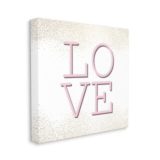 Stupell Pink Love Text Glam Abstract Sparkle Canvas Wall Art - Bed Bath ...