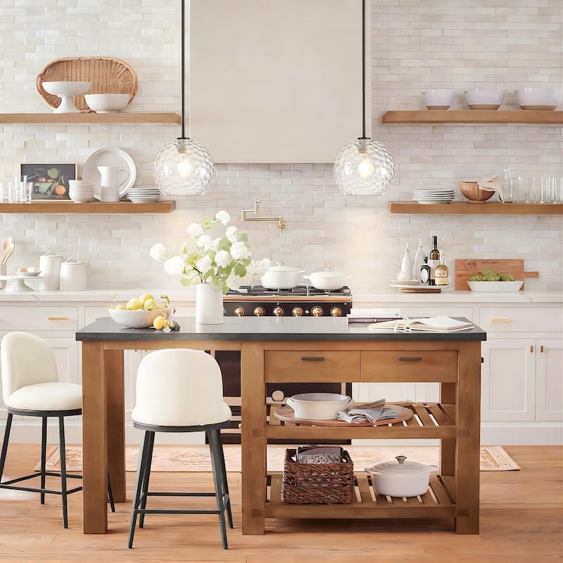 9.8" W 1-Light Modern Contemporary Gold/Black Metal Mini Hanging Pendant Lights with Clear Textured Glass Globe Shade
