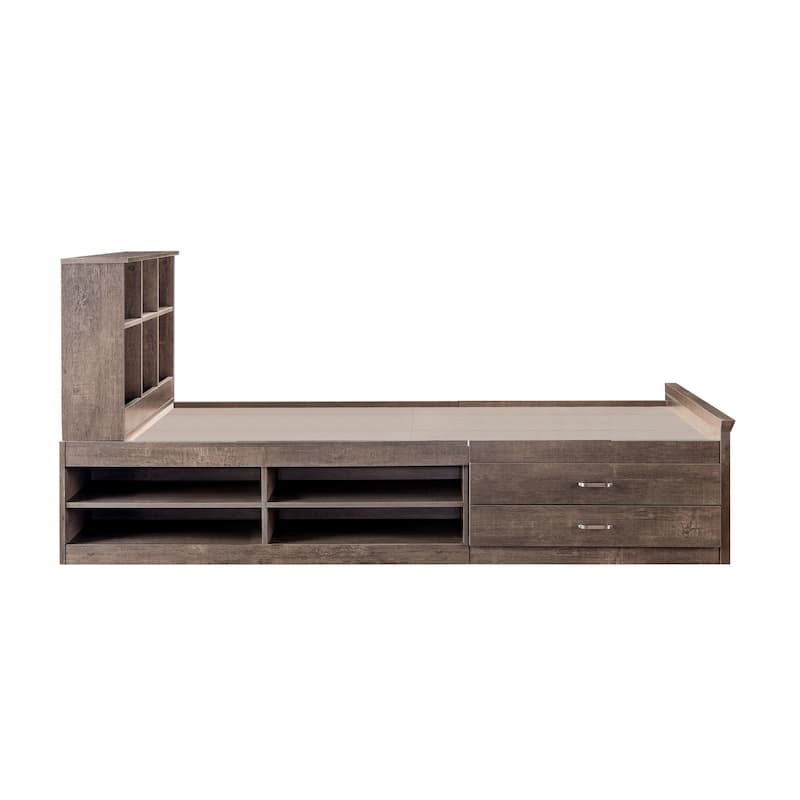 DH BASIC Transitional 2-Drawer Storage Bed by Denhour