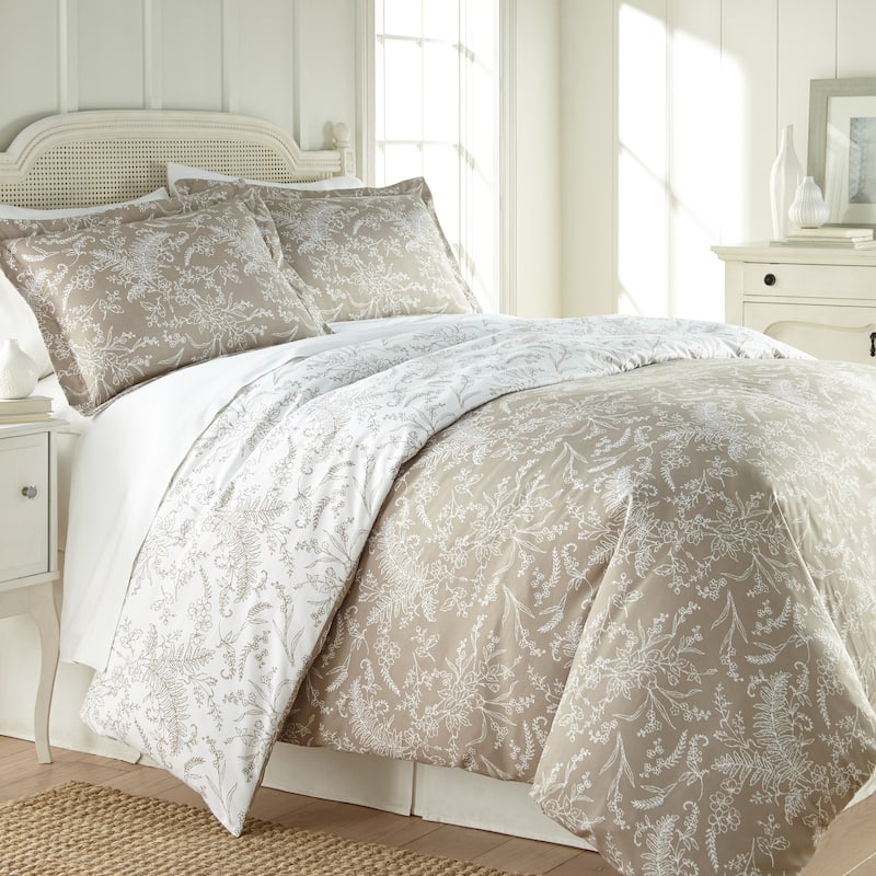 Winter Brush Reversible Down Alternative Comforter and Sham Set - Warm Sand - Twin - Twin XL