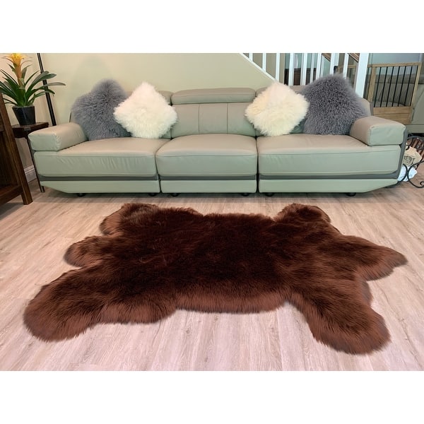 Ovella Home Premium Faux Bearskin Pelt Area Rug Bed Bath & Beyond