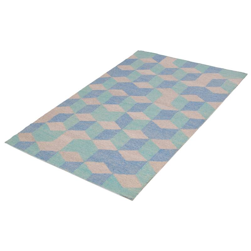 Ankara FW Aqua Kilim 5'2" x 8'0" - 5'2 x 8'0