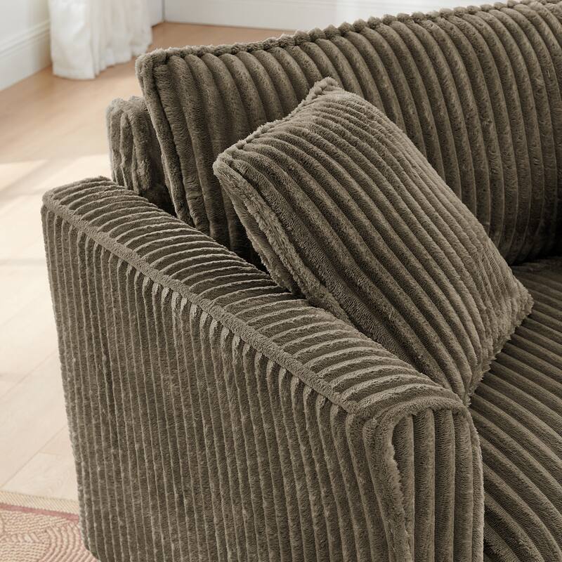 Lazy Sofa Chair Single Person with Backrest Soft Cushion Armrests Living Room Bedroom