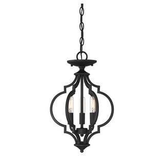 Meridian M60055 3 Light 11" Wide Semi-Flush Ceiling Fixture